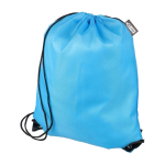 Sac à dos à cordes polyester avec coins et cordes noirs première vue