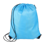 Sac à dos à cordes polyester avec coins et cordes noirs quatrième vue