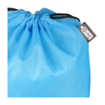 Sac à dos à cordes polyester avec coins et cordes noirs cinquième vue