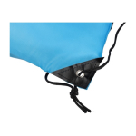 Sac à dos à cordes polyester avec coins et cordes noirs sixième vue