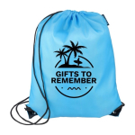 Sac à dos à cordes polyester avec coins et cordes noirs septième vue