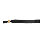 Bracelet coloré pour événements RPET avec fermeture bambou couleur noir première vue