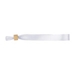 Bracelet coloré pour événements RPET avec fermeture bambou couleur blanc première vue