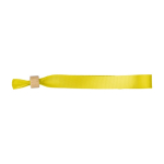 Bracelet coloré pour événements RPET avec fermeture bambou couleur jaune première vue