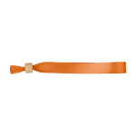 Bracelet coloré pour événements RPET avec fermeture bambou couleur orange première vue