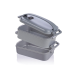 Boîte à lunch en PP recyclé 2 étages à couvercle hermétique 800ml quatrième vue