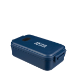 Boîte à lunch en plastique micro-ondable avec fermeture 800ml couleur bleu avec zone d'impression