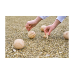 Jeu de pétanque avec boules en bois dans sac en coton neuvième vue