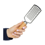 Râpe en acier inoxydable avec manche en bois personnalisable deuxième vue