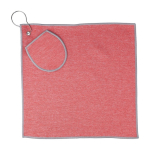 Serviette RPET spéciale golf avec poche pour balle couleur rouge première vue