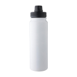 Bouteille inox double paroi avec support téléphone 800ml couleur blanc première vue
