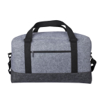 Sac de sport en feutre RPET avec petite poche frontale couleur gris foncé première vue