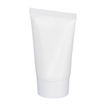 Crème solaire SPF30 parfum vanille dans tube blanc première vue