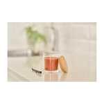 Bougie parfum vanille dans bocal en verre avec couvercle bambou septième vue
