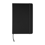 Carnet à couverture rigide RPET avec feuilles lignées A5 assorties couleur noir première vue