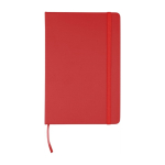 Carnet à couverture rigide RPET avec feuilles lignées A5 assorties couleur rouge première vue