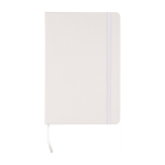 Carnet à couverture rigide RPET avec feuilles lignées A5 assorties couleur blanc première vue