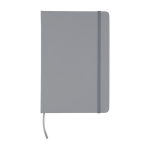 Carnet à couverture rigide RPET avec feuilles lignées A5 assorties couleur gris première vue
