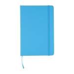 Carnet à couverture rigide RPET avec feuilles lignées A5 assorties couleur bleu ciel première vue