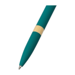 Stylo en aluminium recyclé avec bouton en bambou encre bleue septième vue
