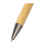 Stylo tactile en bambou avec spinner sur le dessus encre bleue sixième vue