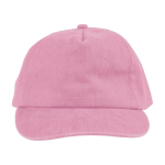 Casquette 5 panneaux en plusieurs couleurs effet lavé 240 g/m² couleur rose première vue