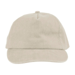 Casquette 5 panneaux en plusieurs couleurs effet lavé 240 g/m² couleur beige première vue