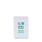 Powerbank magnétique BrandCharger 5.000 mAh couleur blanc avec zone d'impression