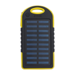 Batterie externe solaire avec lampe latérale 4.000 mAh couleur jaune première vue