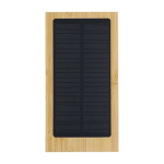 Batterie externe solaire en bambou avec indicateur lumineux 10.000 mAh couleur marron première vue