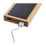 Batterie externe solaire en bambou avec indicateur lumineux 10.000 mAh cinquième vue