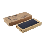 Batterie externe solaire en bambou avec indicateur lumineux 10.000 mAh sixième vue