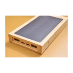 Batterie externe solaire en bambou avec indicateur lumineux 10.000 mAh huitième vue