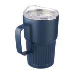 Tasse à emporter en acier inoxydable recyclé avec anse 450ml première vue