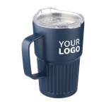 Tasse à emporter en acier inoxydable recyclé avec anse 450ml deuxième vue