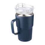 Tasse à emporter en acier inoxydable recyclé avec anse 450ml sixième vue