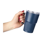 Tasse à emporter en acier inoxydable recyclé avec anse 450 ml septième vue