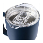 Tasse à emporter en acier inoxydable recyclé avec anse 450 ml neuvième vue