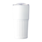 Gobelet en acier inoxydable recyclé avec fermeture coulissante 500ml couleur blanc première vue