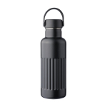 Bouteille en acier inoxydable recyclé avec bouchon à poignée 500ml couleur noir première vue