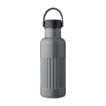Bouteille en acier inoxydable recyclé avec bouchon à poignée 500ml couleur gris première vue