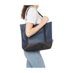 Sac d’épaule résistant à l’eau avec compartiment frontal couleur bleu troisième vue