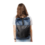 Sac à dos enroulable pour ordinateur portable 15'' imperméable couleur bleu deuxième vue