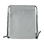 Sac à dos à ficelle imperméable avec poche frontale couleur gris première vue