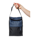 Sac isotherme en polyester et PU imperméable avec 3 compartiments couleur bleu deuxième vue