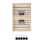 Hockey de table rapide en bois avec 10 pions ronds deuxième vue