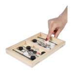 Hockey de table rapide en bois avec 10 pions ronds quatrième vue