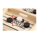 Hockey de table rapide en bois avec 10 pions ronds sixième vue