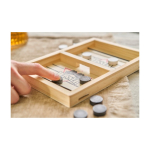 Hockey de table rapide en bois avec 10 pions ronds neuvième vue