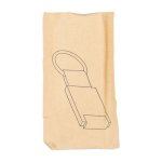 Porte-clés en zinc personnalisable avec détail en tissu jean quatrième vue